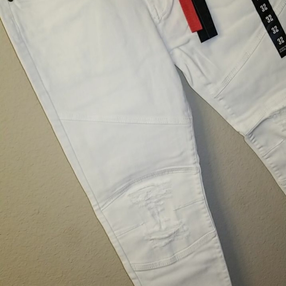 🆕️Pure White Denim distress Jean's 30W - Picture 6 of 12